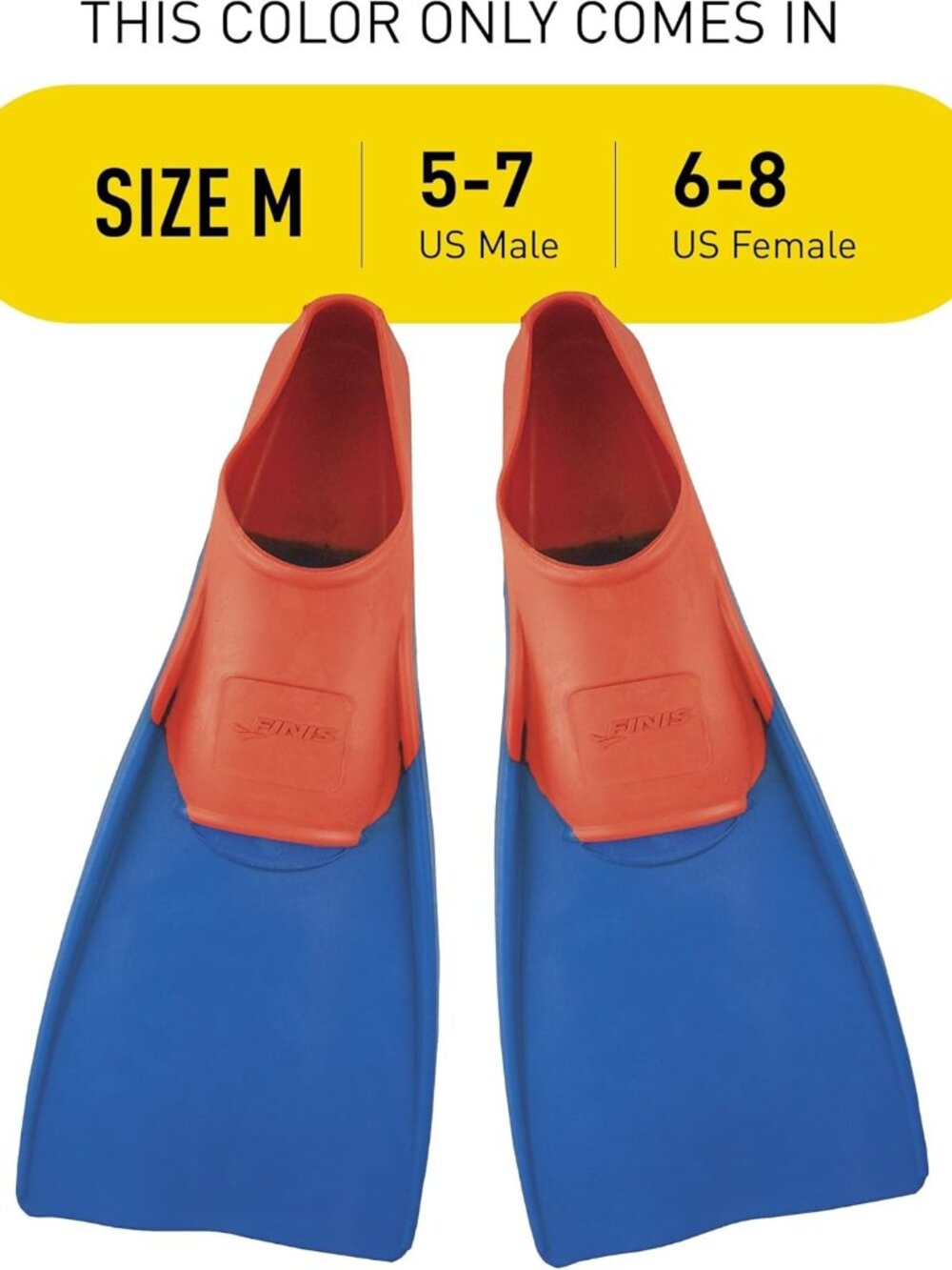 FINIS Long Floating Swim Fins MEDIUM Adult Training Improves Kick Technique